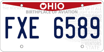 OH license plate FXE6589