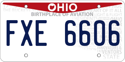 OH license plate FXE6606