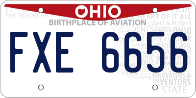 OH license plate FXE6656
