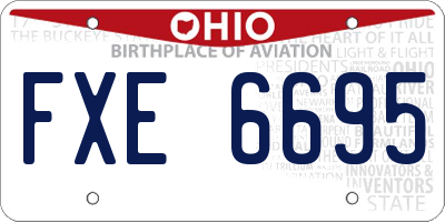 OH license plate FXE6695