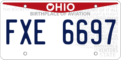 OH license plate FXE6697