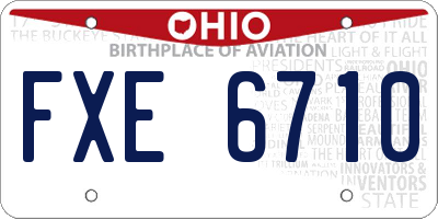 OH license plate FXE6710