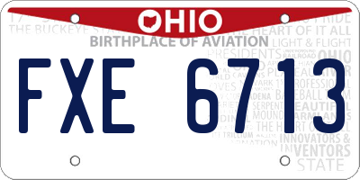 OH license plate FXE6713