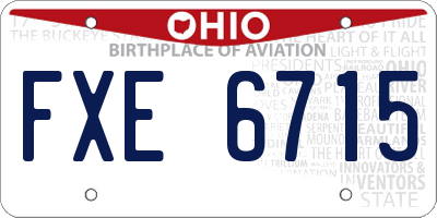 OH license plate FXE6715