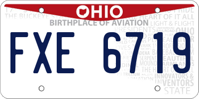 OH license plate FXE6719
