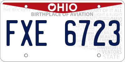OH license plate FXE6723