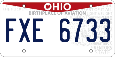 OH license plate FXE6733