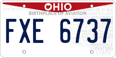 OH license plate FXE6737