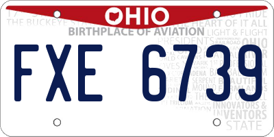 OH license plate FXE6739