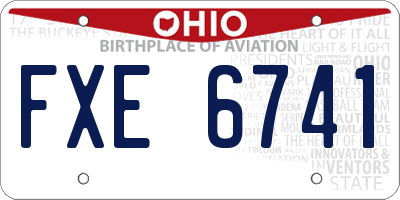 OH license plate FXE6741