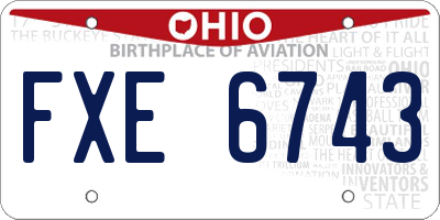 OH license plate FXE6743