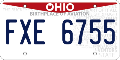 OH license plate FXE6755