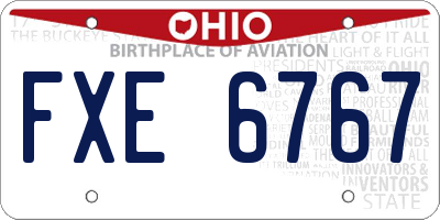 OH license plate FXE6767
