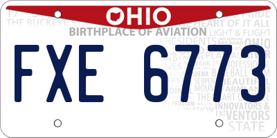 OH license plate FXE6773