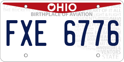 OH license plate FXE6776