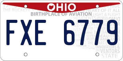 OH license plate FXE6779