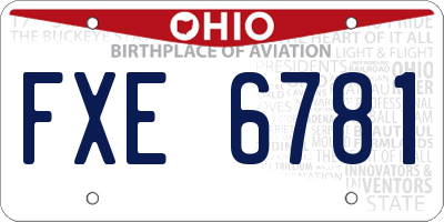 OH license plate FXE6781