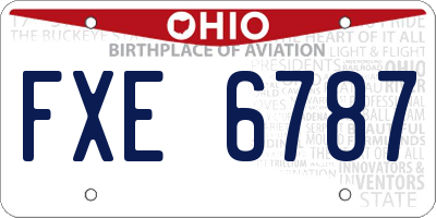 OH license plate FXE6787