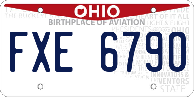 OH license plate FXE6790