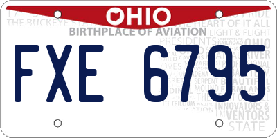 OH license plate FXE6795