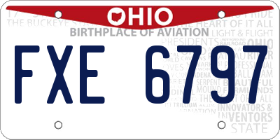 OH license plate FXE6797