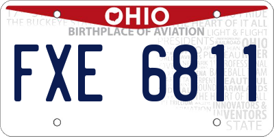 OH license plate FXE6811