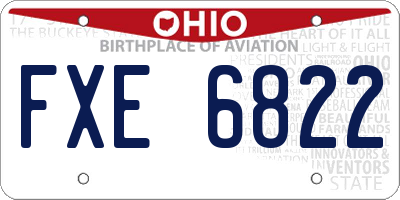 OH license plate FXE6822