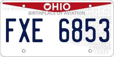 OH license plate FXE6853