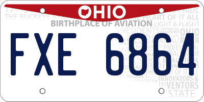 OH license plate FXE6864