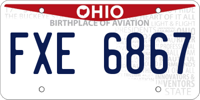 OH license plate FXE6867