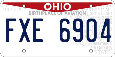 OH license plate FXE6904