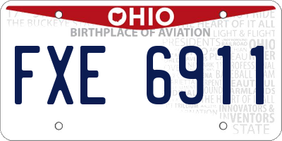 OH license plate FXE6911