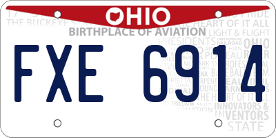 OH license plate FXE6914