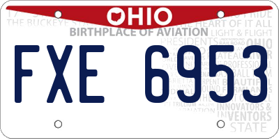 OH license plate FXE6953
