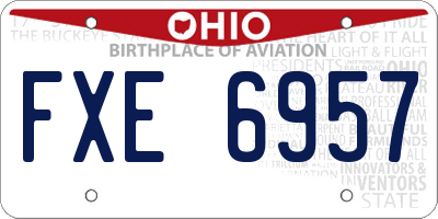 OH license plate FXE6957