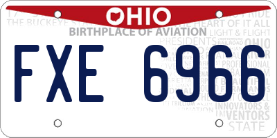 OH license plate FXE6966