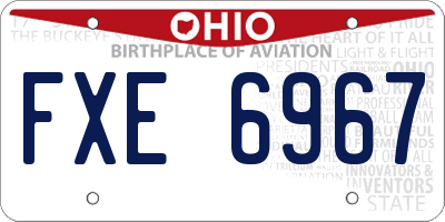 OH license plate FXE6967