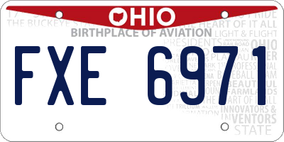 OH license plate FXE6971