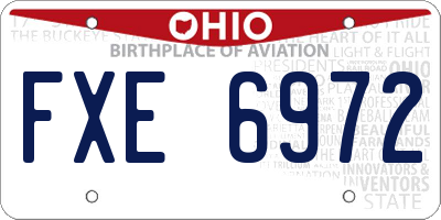 OH license plate FXE6972