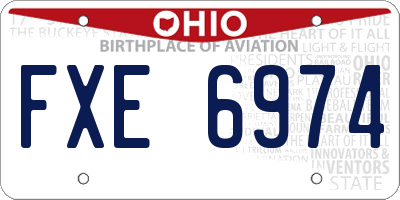 OH license plate FXE6974