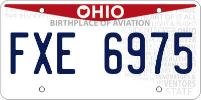 OH license plate FXE6975