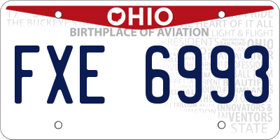 OH license plate FXE6993