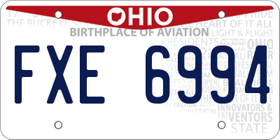 OH license plate FXE6994