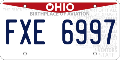 OH license plate FXE6997