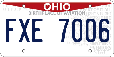 OH license plate FXE7006