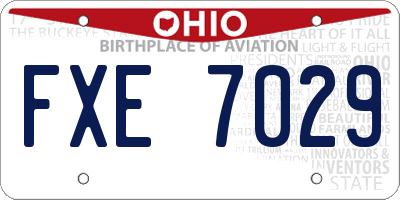 OH license plate FXE7029