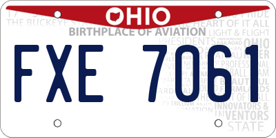 OH license plate FXE7061