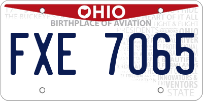 OH license plate FXE7065