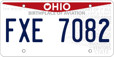 OH license plate FXE7082