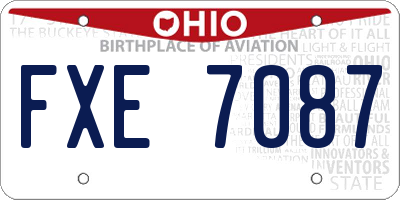 OH license plate FXE7087